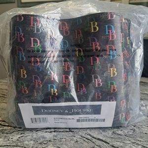 Dooney and Bourke Multi Monogram Small Brenna, Black, NWT